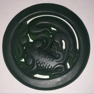 Faux Jade Good Luck Pendent